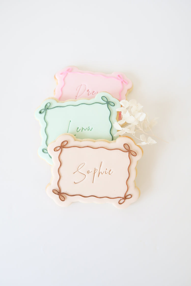 Bow Place Card Cookie