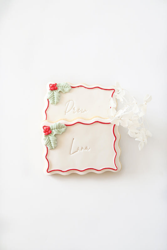 Christmas Place Card Cookie (Pre-Order)